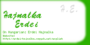 hajnalka erdei business card